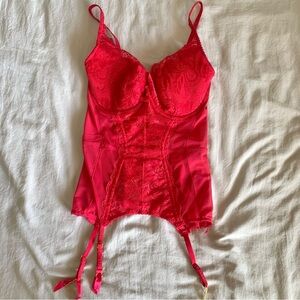 Red Lace Corset Top